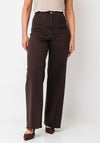 Vero Moda Tulle Mid Rise Wide Leg Jeans, Brown