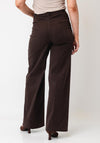 Vero Moda Tulle Mid Rise Wide Leg Jeans, Brown