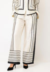 Vero Moda Evina Striped Wide Leg Trousers, Cream