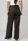 Vero Moda Rae Polka Dot Coated Wide Leg Jeans, Brown