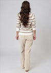 Vero Moda Doffy Striped Knitted Jumper, Beige and Cream