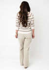 Vero Moda Doffy Striped Knitted Jumper, Beige and Cream
