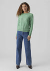 Vero Moda Doffy Knit Jumper, Bright Green Melange