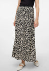 Vero Moda Alba Floral Long Skirt, Black