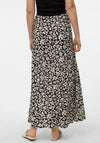 Vero Moda Alba Floral Long Skirt, Black