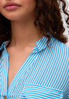 Vero Moda Bumpy Striped Shirt, Azure Blue