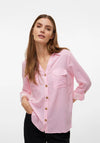Vero Moda Bumpy Striped Shirt, Pink Cosmos