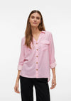 Vero Moda Bumpy Striped Shirt, Pink Cosmos