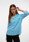 Vero Moda Bumpy Striped Shirt, Ibiza Blue