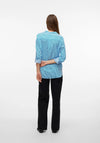 Vero Moda Bumpy Striped Shirt, Ibiza Blue