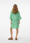 Vero Moda Dicthe Printed Tunic Smock Mini Dress, Green