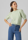 Vero Moda Doffy Short Sleeve Knit Sweater, Reseda