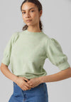 Vero Moda Doffy Short Sleeve Knit Sweater, Reseda