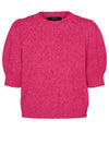 Vero Moda Doffy Short Sleeve Knit Sweater, Raspberry