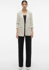 Vero Moda Frida Woven Ruched Sleeve Blazer, Beige