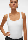 Vero Moda Million 2-Way Square Neck Top, White