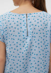 Vero Moda Saki Floral Zip Back Top, Dutch Canal