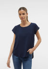 Vero Moda Saki Zip Back Top, Navy Blazer