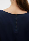 Vero Moda Saki Zip Back Top, Navy Blazer
