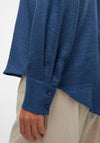 Vero Moda Melaney V Neck Shirt, Denim Blue