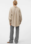 Vero Moda Melaney V Neck Shirt, Beige