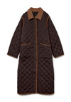 Vero Moda Emily Quilted Long Coat, Brown