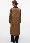 Vero Moda Emily Quilted Long Coat, Tan