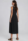 Vero Moda U-Neck A-Line Midi Dress, Black