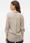 Vero Moda Bumpy Striped Shirt, Brown Lentil