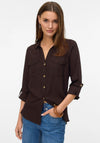 Vero Moda Bumpy Striped Shirt, Brown