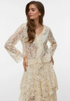 VMSALLY LACE LS V-NECK TOP WVN  EXP