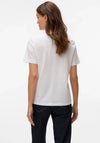Vero Moda Paulina Short Sleeve Heart T Shirt, White