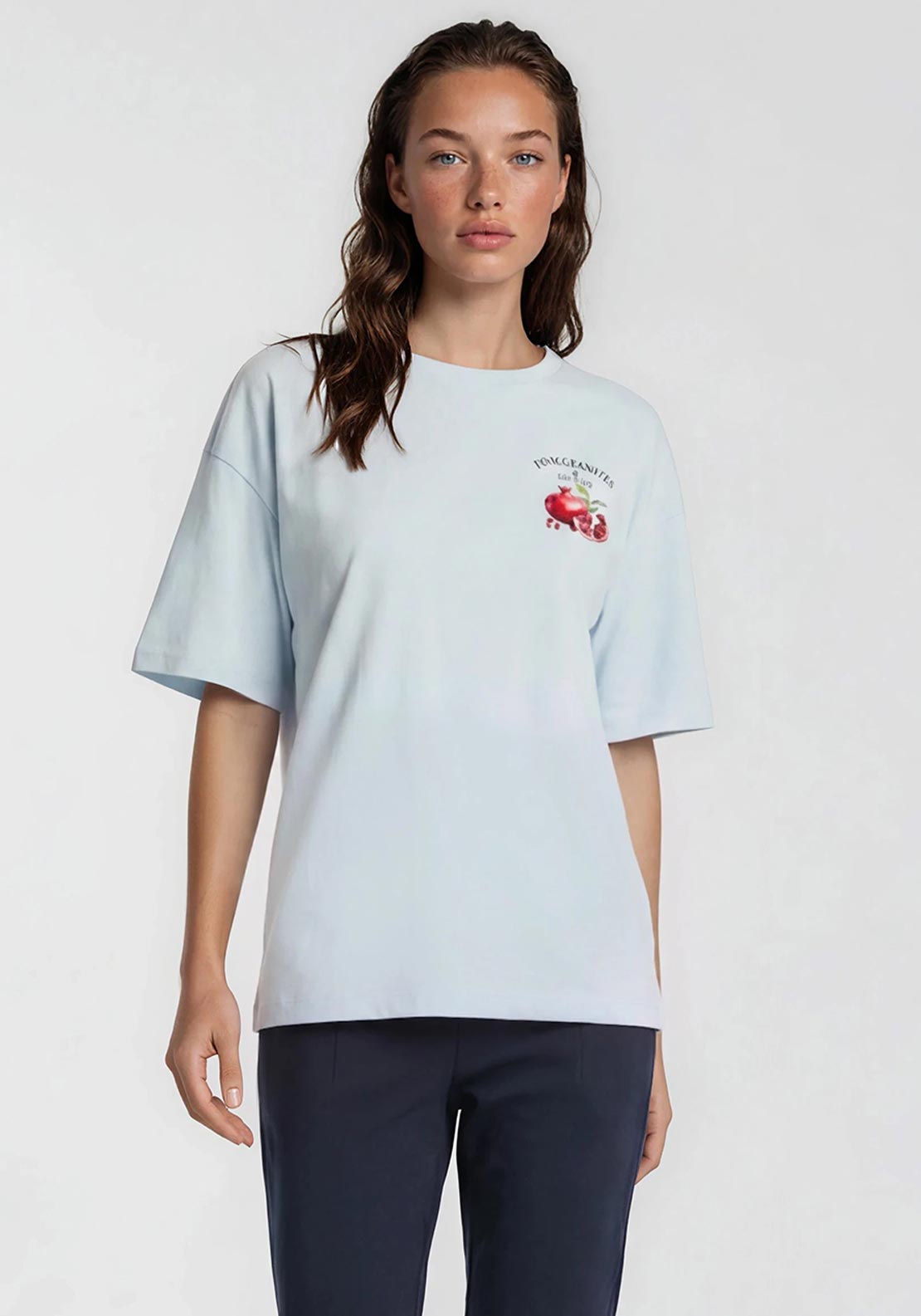 Vero Moda Hailey Oversized Back Graphic T-Shirt, Blue