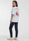 Vero Moda Hailey Oversized Back Graphic T-Shirt, Blue