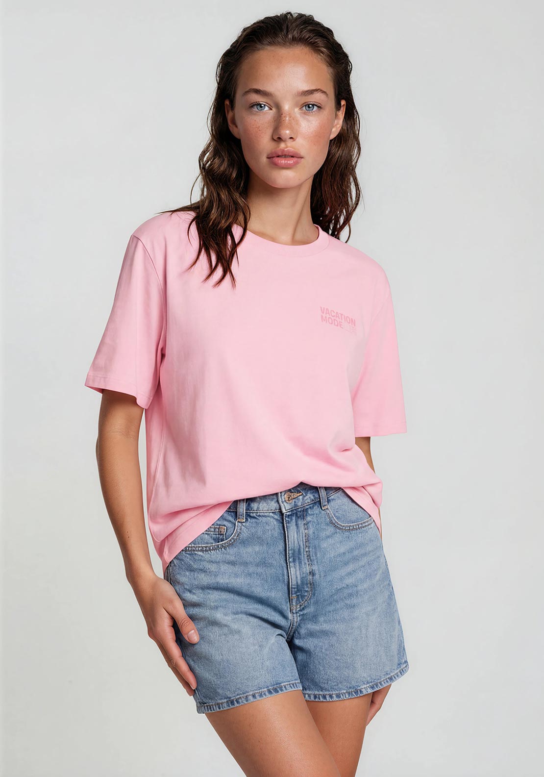 Vero Moda Mariane Flower Back Graphic T-Shirt, Pink