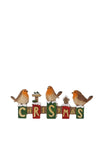 Verano Christmas Robins Sign Ornament
