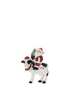 Verano Christmas Santa On Cow Ornament