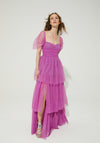Goa Goa Vestito Lungo Tulle Floor Length Dress, Orchid
