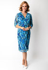 Via Veneto Abstract Animal Print Midi Dress, Blue
