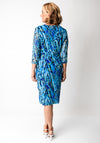 Via Veneto Abstract Animal Print Midi Dress, Blue