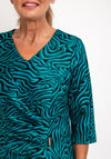Via Veneto Ditsy Print Pencil Midi Dress, Green
