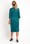 Via Veneto Ditsy Print Pencil Midi Dress, Green