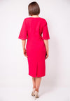 Via Veneto Juno Wrap Penicil Midi Dress, Pink