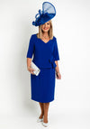Via Veneto Pippy Peplum Midi Dress, Royal Blue