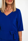 Via Veneto Pippy Peplum Midi Dress, Royal Blue
