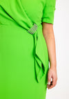 Via Veneto Sonia Embellished Side Midi Dress, Green