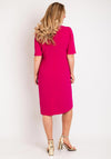 Via Veneto Sonia Embellished Side Midi Dress, Magenta