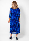Via Veneto Abstract Print Dress and Bolero Set, Blue