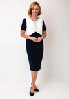 Via Veneto Mila Pencil Dress and Jacket, Navy & White