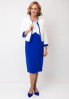 Via Veneto Mila Pencil Dress and Jacket, Royal Blue & White